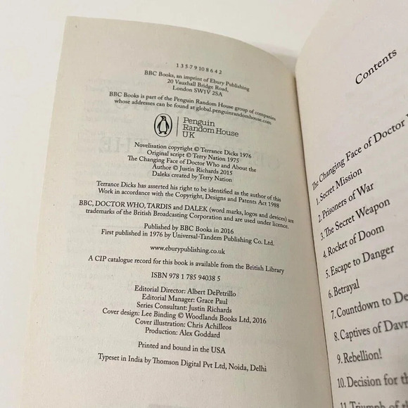 2016 Doctor Who and the Genesis of the Daleks Paperback Book Terrance Dicks - Picture 9 of 16